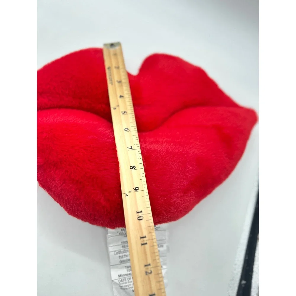 Room Essentials Red Lips Pillow Plush‎ Decorative Throw Accent Pillow 10 x 18